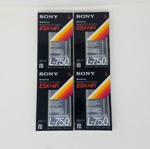 Sony Dynamicron ESX HIFI L 750 Video Cassettes Lot of 4 New Sealed